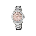 Festina Women'S Pink Boyfriend Collection Stainless Steel Watch Bracelet