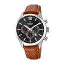 Festina Men'S Timeless Chronograph Leather Watch Bracelet