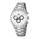Festina watch white steel strap, men