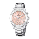 Festina women's pink boyfriend collection stainless steel watch bracelet