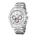 Festina men's white timeless chronograph stainless steel watch bracelet