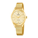 Festina swiss made women's beige grace stainless steel watch bracelet