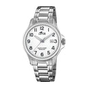 Lotus men's white classic steel stainless steel watch bracelet