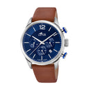 Lotus men's blue chrono leather watch bracelet