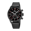 Lotus men's black chrono stainless steel watch bracelet