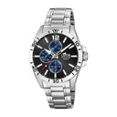 Lotus men's black stainless steel watch bracelet