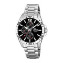 Lotus men's black stainless steel watch bracelet