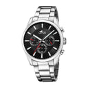 Lotus men's black stainless steel watch bracelet