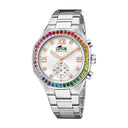 Women's lotus connected watch with beige dial