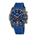 Lotus men's blue chrono rubber watch bracelet