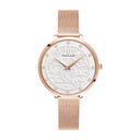 EOLIA Women's Watch Grey Dial Milanese Steel Bracelet Pink Gold