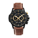 SENTINELLE Men's Watch Black Dial Gold Milanese Bracelet