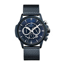 SENTINELLE Men's Watch Black Dial Gold Milanese Bracelet