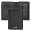Card holder with flap and money pocket Classic Smooth