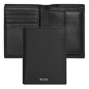 Card holder with flap and money pocket Classic Smooth