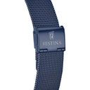 Festina skeleton men's blue stainless steel watch bracelet