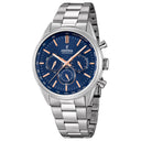 Festina Men'S Blue Timeless Chronograph Stainless Steel Watch Bracelet