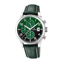 Festina men's green leather watch bracelet