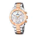 Festina woman's nacre steel watch bracelete