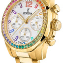 Festina women's rainbow pink steel watch