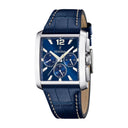 Festina men's grey silver leather watch bracelet