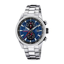 Festina men's blue timeless chronograph stainless steel watch bracelet