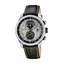 Festina men's green timeless chronograph leather watch bracelet