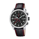 Festina men's green timeless chronograph leather watch bracelet