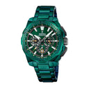 Festina men's watch chrono bike special edition  green steel strap