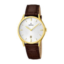 Festina classics watch  white leather strap, men