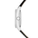 Festina swiss made watch  silver gray leather strap, women's