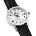 Festina swiss made watch  silver gray leather strap, women's