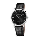 Festina swiss made watch  black leather strap, men's