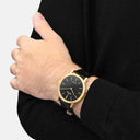 Festina swiss made watch  black leather strap, men's