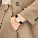 Festina swiss made watch  white leather strap, women's