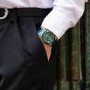 Festina swiss made men's green stainless steel watch bracelet