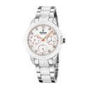 Festina ceramic watch  white steel strap, women