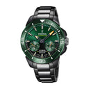 Festina men's green connected 316l stainless steel