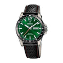 Festina men's silver titanium leather watch bracelet