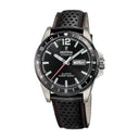 Festina men's silver titanium leather watch bracelet