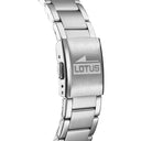 Lotus men's white minimalist stainless steel watch bracelet