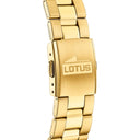 Lotus men's golden minimalist stainless steel watch bracelet