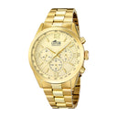 Lotus men's golden minimalist stainless steel watch bracelet