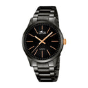 Lotus men's black stainless steel watch bracelet