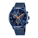 Lotus men's blue minimalist stainless steel watch bracelet