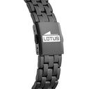 Lotus men's black chrono stainless steel watch bracelet