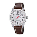 Lotus men's white classic steel leather watch bracelet