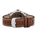 Lotus men's white classic steel leather watch bracelet