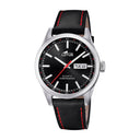 Lotus men's white classic steel leather watch bracelet