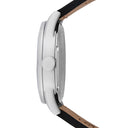 Lotus men's white classic steel leather watch bracelet